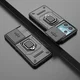 Xiaomi Redmi Note 13 Pro 5G Hoesje met Camera Slider en Kickstand Ring Zwart afbeelding 6