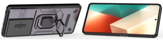 Xiaomi Redmi Note 13 5G Hoesje met Camera Slider en Kickstand Ring Paars afbeelding 3