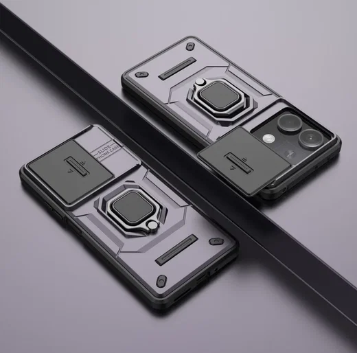 Xiaomi Redmi Note 13 5G Hoesje met Camera Slider en Kickstand Ring Paars afbeelding 7