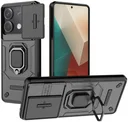 Xiaomi Redmi Note 13 5G Hoesje met Camera Slider en Kickstand Ring Zwart