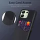 Xiaomi Redmi Note 13 4G Hoesje met Kaarthouder Back Cover Zwart afbeelding 4