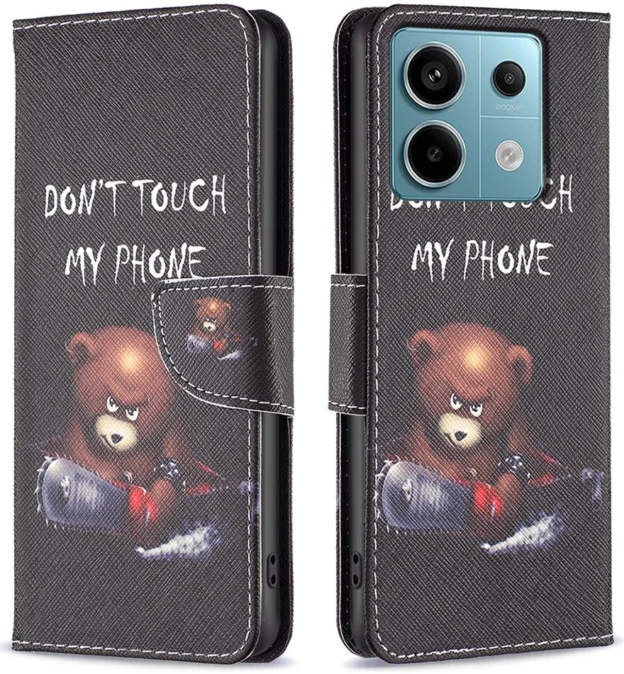 Xiaomi Redmi Note 13 Pro 4G / Poco M6 Pro 4G Hoesje Book Case Beer Print afbeelding 1