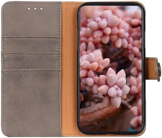 KHAZNEH Xiaomi Redmi Note 13 Pro 4G / Poco M6 Pro 4G Hoesje Book Case Khaki afbeelding 1