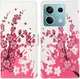 Xiaomi Redmi Note 13 5G Hoesje Portemonnee Book Case Bloemen Print afbeelding 1