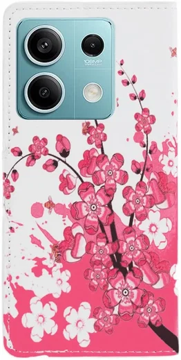 Xiaomi Redmi Note 13 5G Hoesje Portemonnee Book Case Bloemen Print afbeelding 5