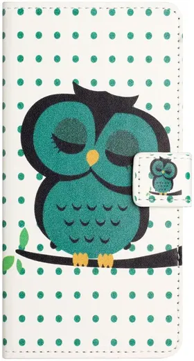 Xiaomi Redmi Note 13 4G Hoesje Portemonnee Book Case Uil Print afbeelding 5