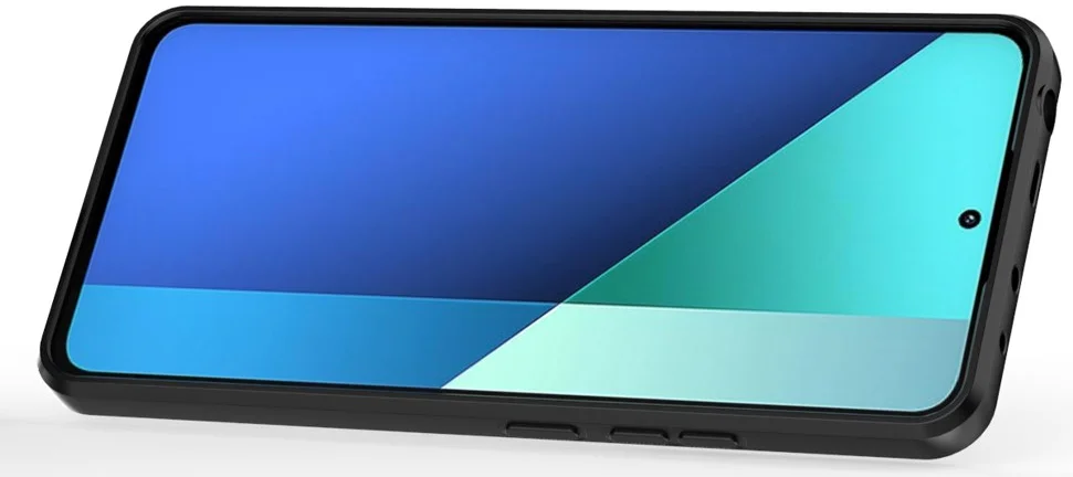 Xiaomi Redmi Note 13 4G Hoesje met Camera Slider en Kickstand Ring Zwart afbeelding 5