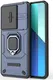 Xiaomi Redmi Note 13 4G Hoesje met Camera Slider en Kickstand Ring Blauw afbeelding 2