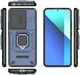 Xiaomi Redmi Note 13 4G Hoesje met Camera Slider en Kickstand Ring Blauw afbeelding 5