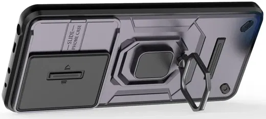 Xiaomi Redmi Note 13 4G Hoesje met Camera Slider en Kickstand Ring Paars afbeelding 3