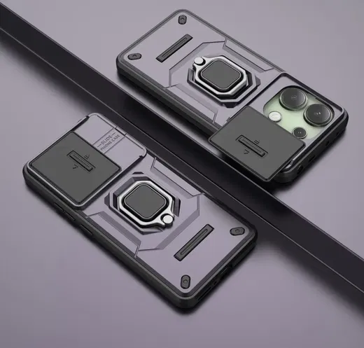 Xiaomi Redmi Note 13 4G Hoesje met Camera Slider en Kickstand Ring Paars afbeelding 6