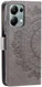 Xiaomi Redmi Note 13 Pro 4G/Poco M6 Pro 4G Hoesje Mandala Print Book Case Grijs afbeelding 5