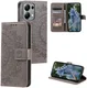 Xiaomi Redmi Note 13 Pro 4G/Poco M6 Pro 4G Hoesje Mandala Print Book Case Grijs afbeelding 7