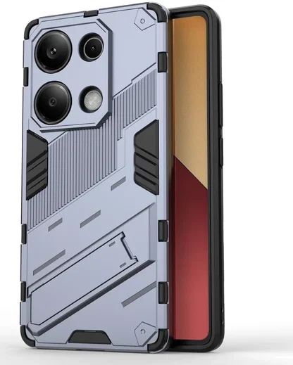 Xiaomi Redmi Note 13 Pro 4G Hoesje Shockproof Kickstand Back Cover Blauw afbeelding 1