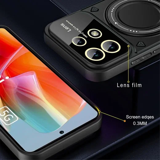 Xiaomi Redmi Note 13 Pro 5G / Poco X6 Hoesje MagSafe Kickstand Back Cover Blauw afbeelding 5