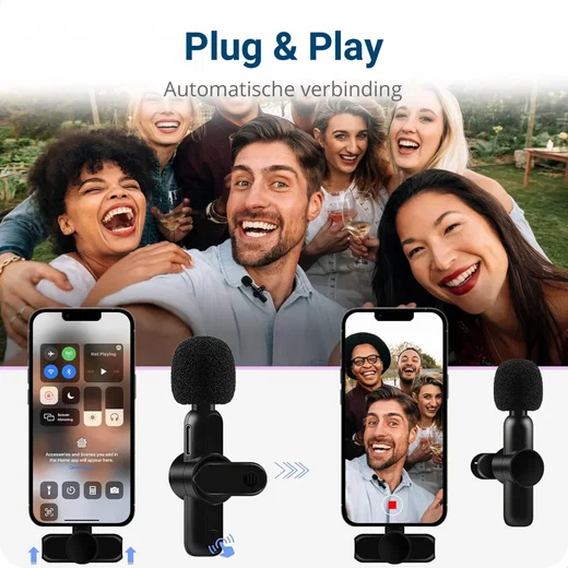 Mini Draadloze Microfoon voor iPhone / iPad - Transmitter & Receiver Lightning afbeelding 2
