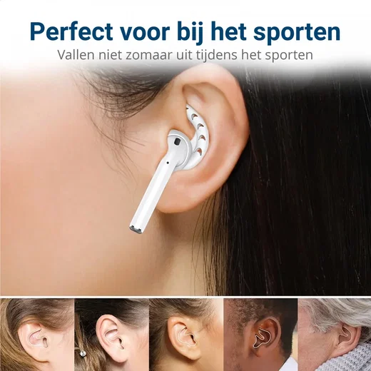 Apple AirPods (1 & 2) Oorhaken voor Sporten zoals Hardlopen (3-Pack) afbeelding 4