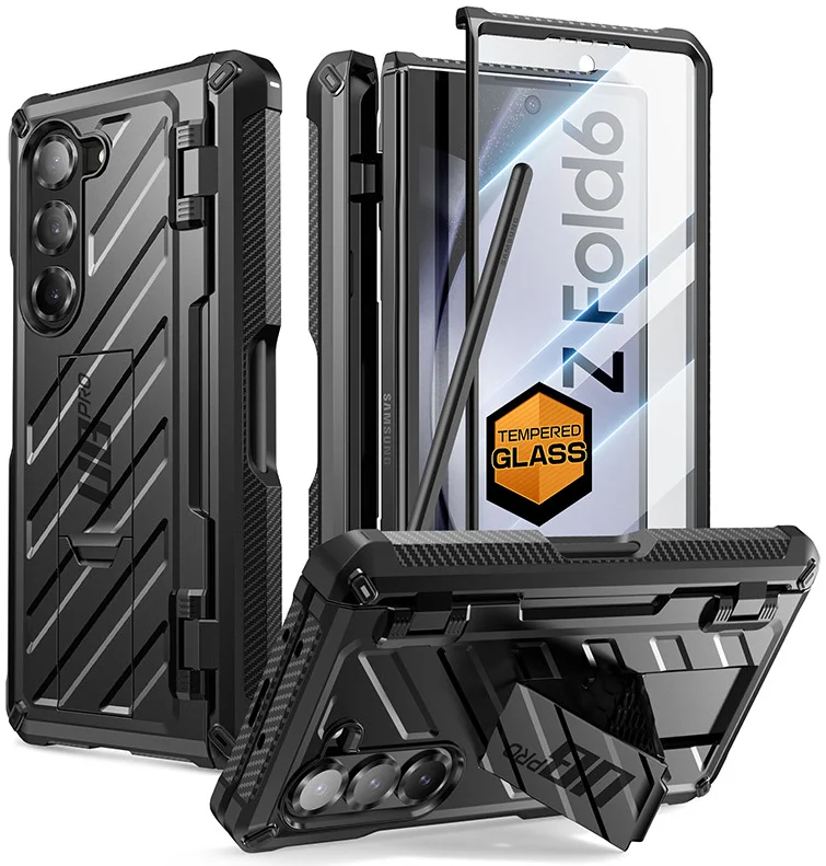 SUPCASE UB Pro Samsung Galaxy Z Fold 6 Hoesje Full Protect Kickstand Zwart afbeelding 1