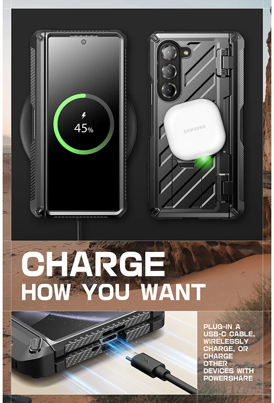 SUPCASE UB Pro Samsung Galaxy Z Fold 6 Hoesje Full Protect Kickstand Zwart afbeelding 10