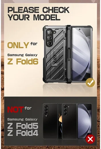 SUPCASE UB Pro Samsung Galaxy Z Fold 6 Hoesje Full Protect Kickstand Zwart afbeelding 12