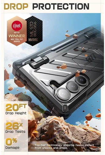 SUPCASE UB Pro Samsung Galaxy Z Fold 6 Hoesje Full Protect Kickstand Zwart afbeelding 4