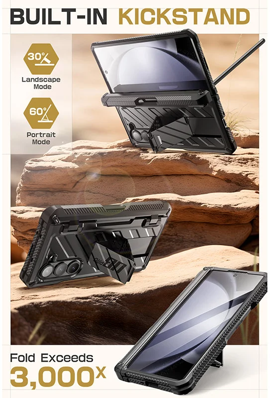SUPCASE UB Pro Samsung Galaxy Z Fold 6 Hoesje Full Protect Kickstand Zwart afbeelding 8
