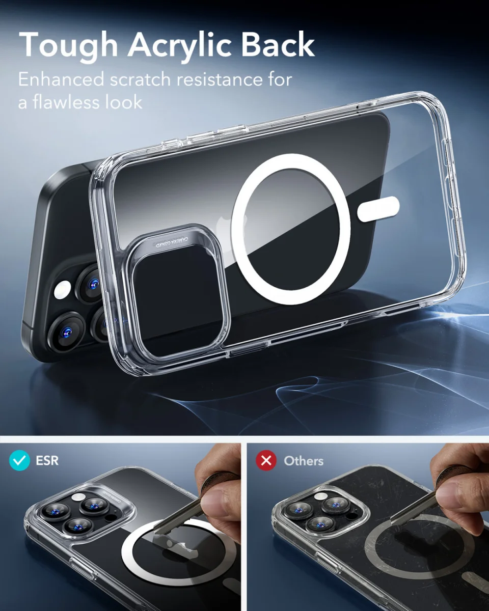 ESR Classic Hybrid Apple iPhone 16 Pro Hoesje MagSafe Transparant afbeelding 5