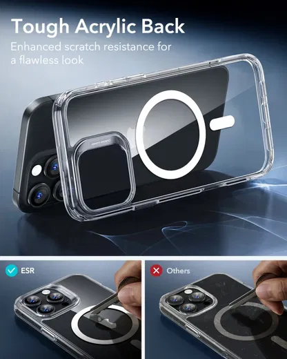 ESR Classic Hybrid Apple iPhone 16 Pro Hoesje MagSafe Transparant afbeelding 5