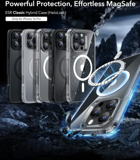 ESR Classic Hybrid Apple iPhone 16 Pro Hoesje MagSafe Transparant afbeelding 9