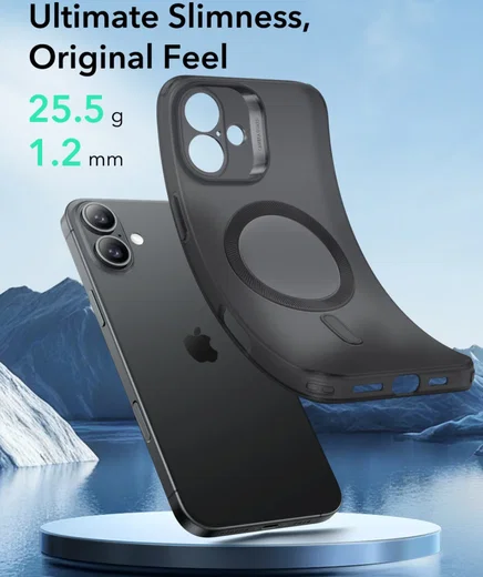 ESR Zero Clear HaloLock Apple iPhone 16 Hoesje MagSafe Frosted Black afbeelding 2