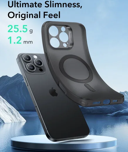 ESR Zero Clear HaloLock Apple iPhone 16 Pro Hoesje MagSafe Frosted Zwart afbeelding 2