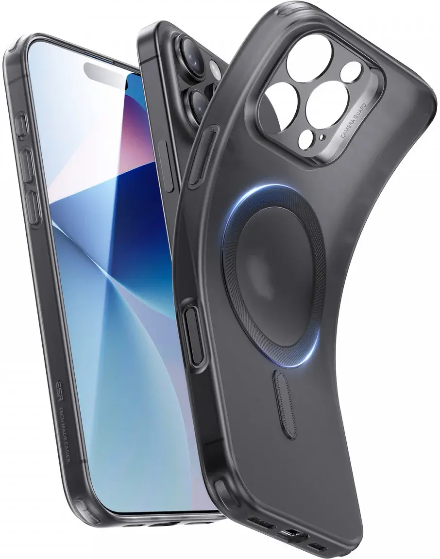 ESR Zero Clear HaloLock Apple iPhone 16 Pro Max Hoesje MagSafe Frosted Zwart afbeelding 1