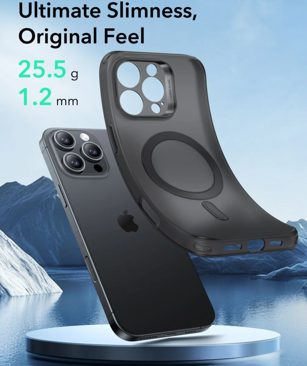 ESR Zero Clear HaloLock Apple iPhone 16 Pro Max Hoesje MagSafe Frosted Zwart afbeelding 2