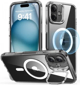 ESR Classic Hybrid MagSafe Apple iPhone 16 Plus Hoesje met Stand Transparant