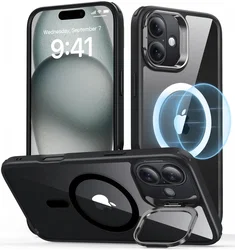 ESR Classic Hybrid MagSafe Apple iPhone 16 Plus Hoesje met Stand Clear Zwart afbeelding