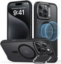 ESR Classic Hybrid MagSafe iPhone 16 Pro Max Hoesje met Stand Frosted Zwart