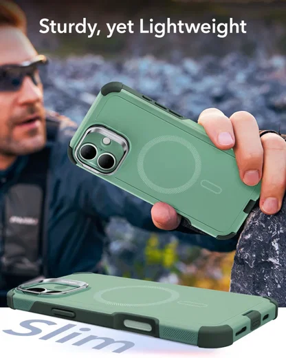 ESR Cyber Armor Apple iPhone 16 Hoesje MagSafe met Stand Groen afbeelding 6