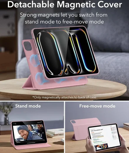 ESR Rebound Hybrid 360 iPad Pro 11 (2024/2025) Hoes Book Case Roze afbeelding 2