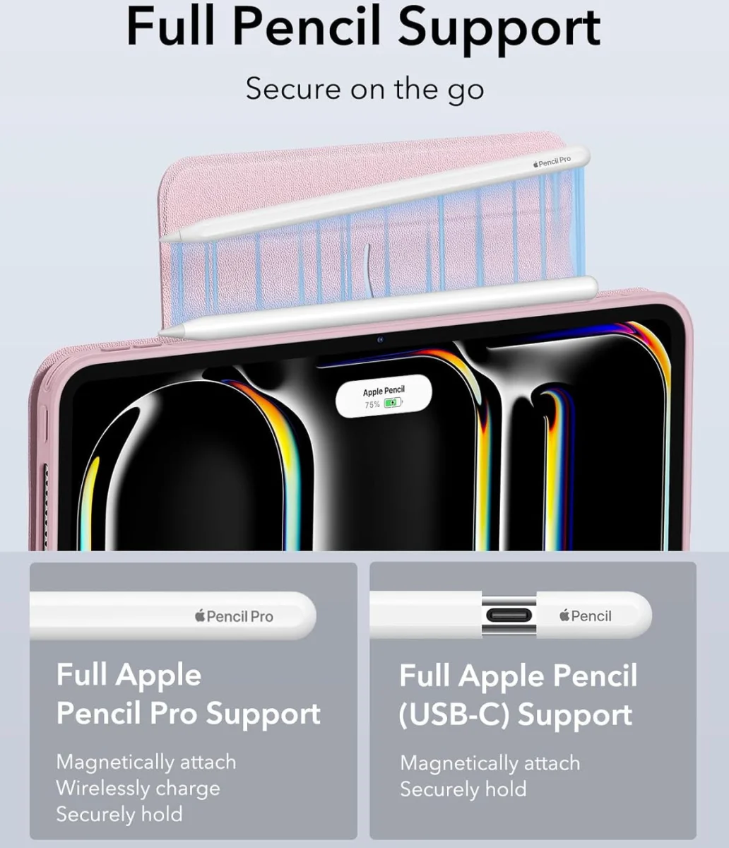 ESR Rebound Hybrid 360 iPad Pro 11 (2024/2025) Hoes Book Case Roze afbeelding 8