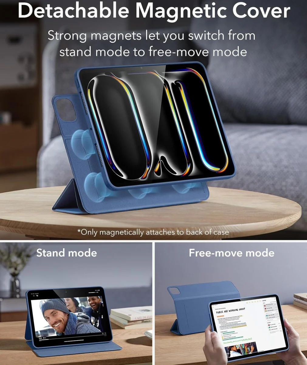 ESR Rebound Hybrid 360 Apple iPad Pro 13 (2024/2025) Hoes Book Case Blauw afbeelding 2