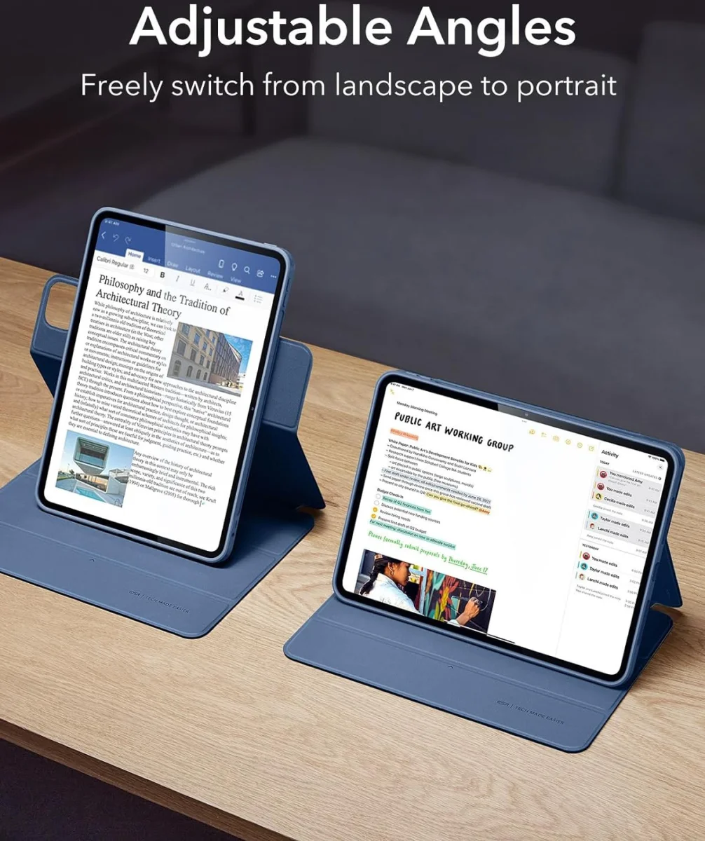 ESR Rebound Hybrid 360 Apple iPad Pro 13 (2024/2025) Hoes Book Case Blauw afbeelding 5