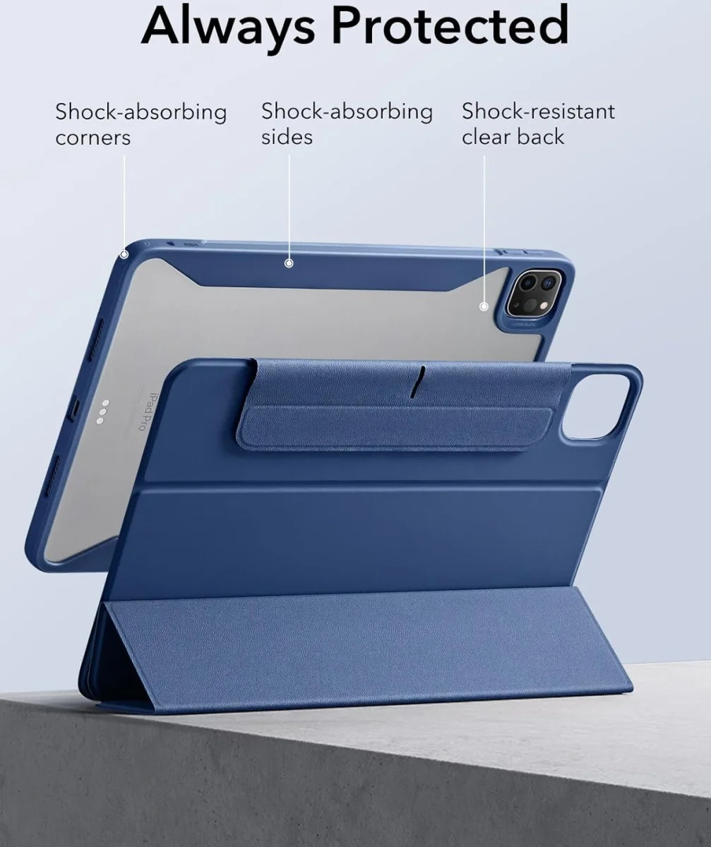 ESR Rebound Hybrid 360 Apple iPad Pro 13 (2024/2025) Hoes Book Case Blauw afbeelding 7