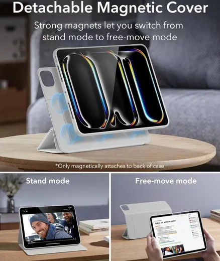 ESR Rebound Hybrid 360 Apple iPad Pro 13 (2024/2025) Hoes Book Case Wit afbeelding 2