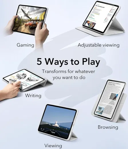 ESR Rebound Hybrid 360 Apple iPad Pro 13 (2024/2025) Hoes Book Case Wit afbeelding 5