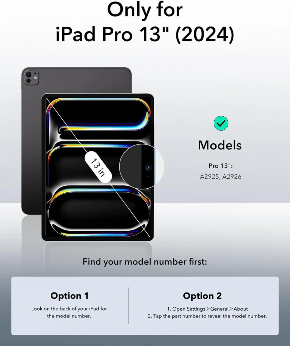 ESR Rebound Hybrid 360 Apple iPad Pro 13 (2024/2025) Hoes Book Case Wit afbeelding 10