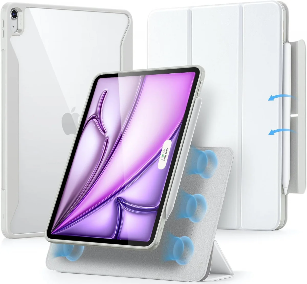 ESR Rebound Hybrid 360 Apple iPad Air 13 (24/25/26) Hoes Book Case Wit afbeelding 1