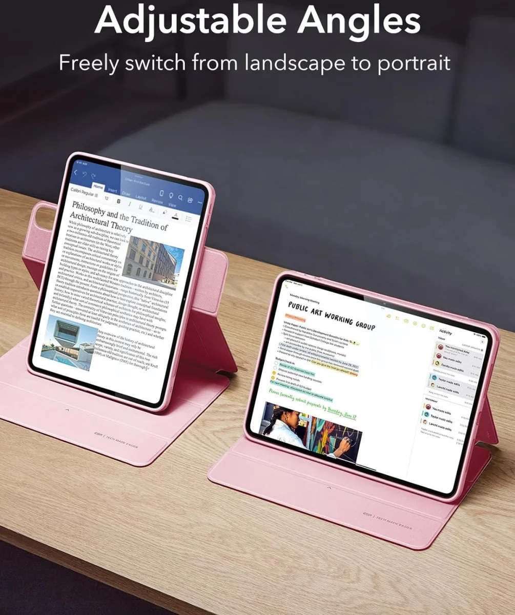 ESR Rebound Hybrid 360 Apple iPad Air 13 (24/25/26) Hoes Book Case Roze afbeelding 7