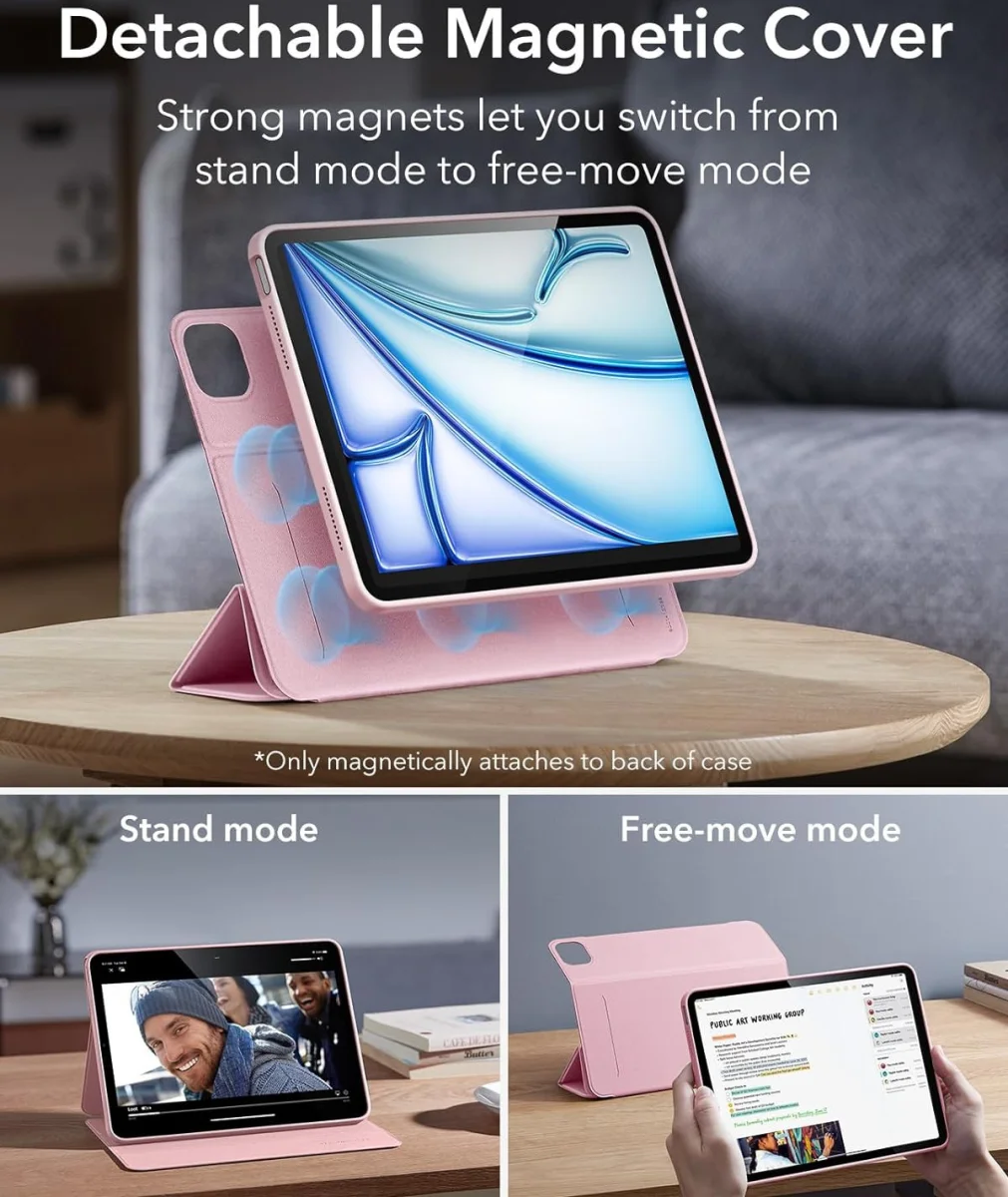ESR Rebound Hybrid 360 iPad Air 11 (2024/2025/2026) Hoes Book Case Roze afbeelding 2