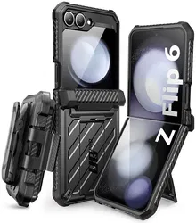 SUPCASE UB Pro Samsung Galaxy Z Flip 6 Hoesje Full Protect Kickstand Zwart afbeelding