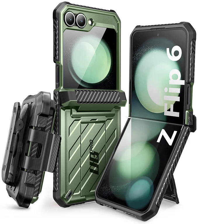 SUPCASE UB Pro Samsung Galaxy Z Flip 6 Hoesje Full Protect Kickstand Groen afbeelding 1
